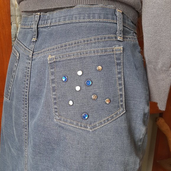 Ojay Denim Skirt - Size 12 - Picture 7 of 11